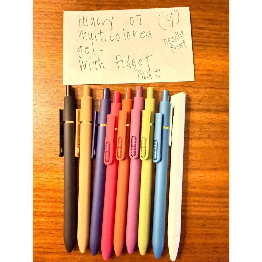Hiacry 0.7mm Gel Fidget Pens & Cello Techno Tip 0.6mm Ballpoint Pen Lot 17pc